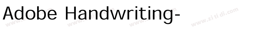 Adobe Handwriting字体转换